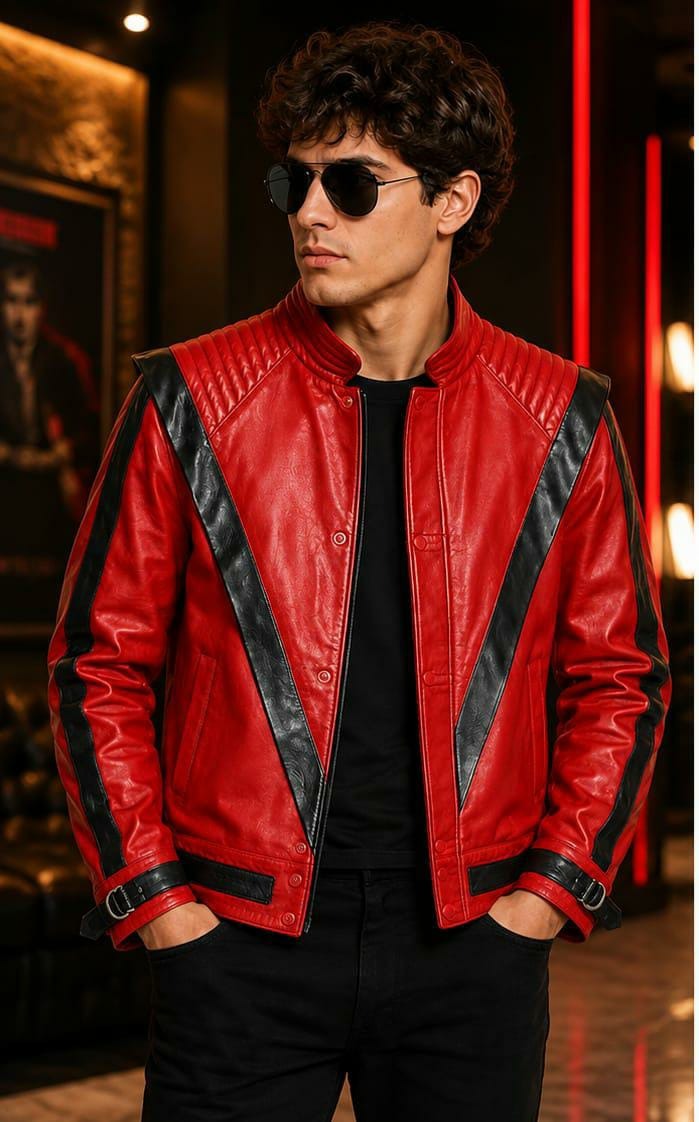 Michael Jackson Thriller Leather Jacket – Iconic Red & Black Cosplay Jacket
