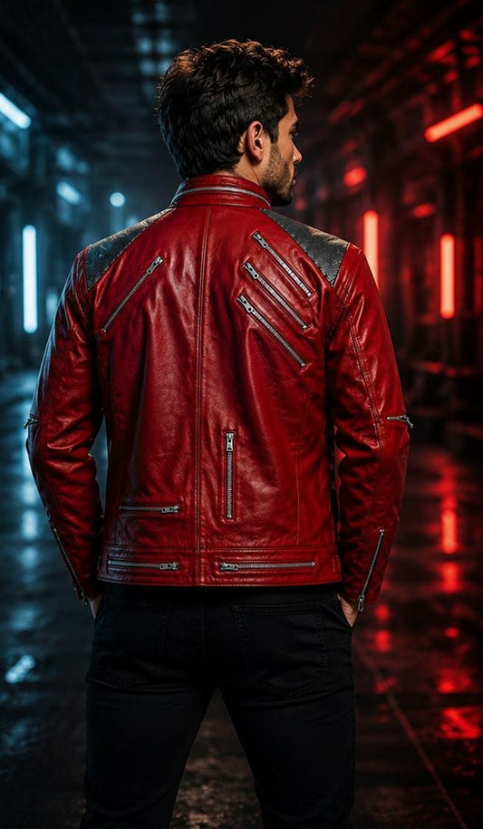 Michael Jackson Thriller Leather Jacket – Iconic Red & Black Cosplay Jacket