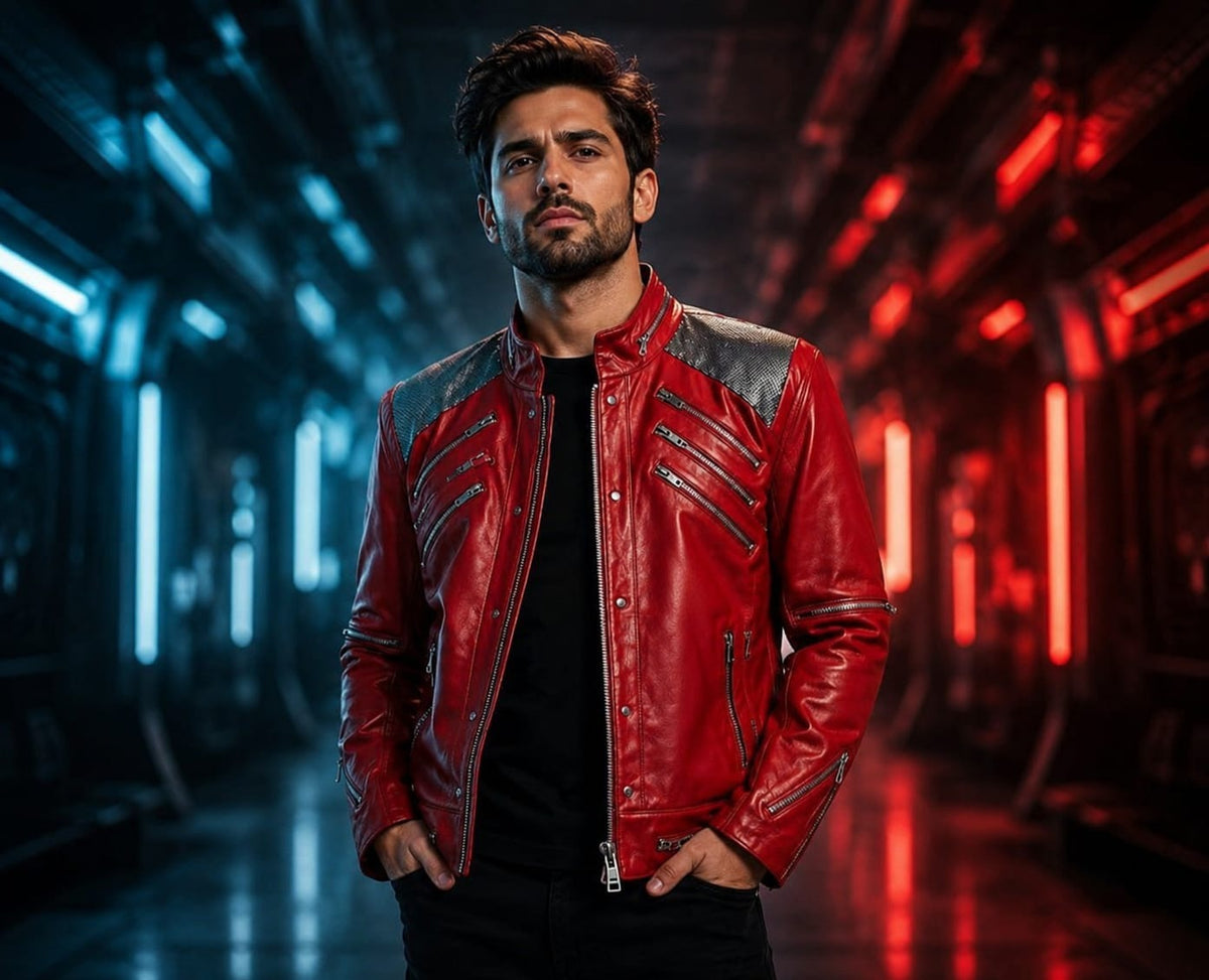 Michael Jackson Thriller Leather Jacket – Iconic Red & Black Cosplay Jacket
